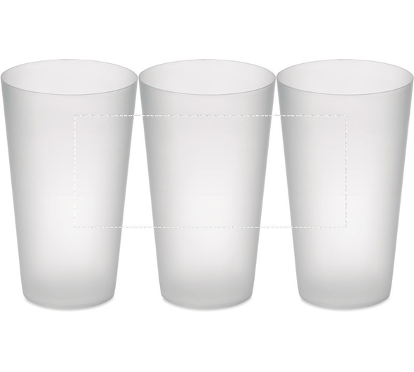 Gefrosteter PP-Becher 550 ml